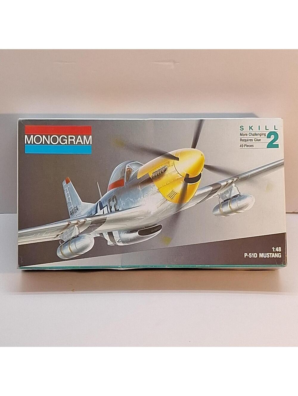 Monogram Mustang P-51D 1:48 Scale Model Kit Model 5207 New Open Box